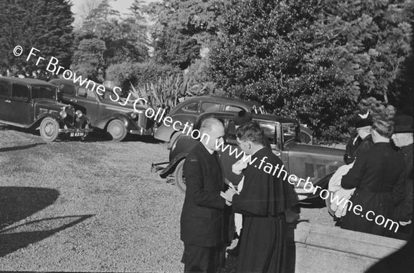 PERSONALITIES AT KIMMAGE NEW C.S.S.J.COLLEGE VINTIE DR.WALL, DR.VALERA,COSGRAVE, BISHOP LE HUNSEC CSSF, BISHOP SHANAHAN, HEFFERNAN, NEVILLE